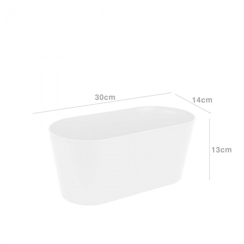 Floreira Porto 30X14.2X12.6cm 3.5L Branco Floreira Porto 30X14.2X12.6cm 3.5L Branco