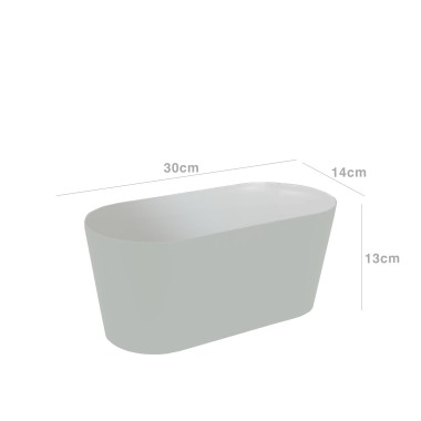 Floreira Porto 30X14.2X12.6cm 3.5L Cinza Claro