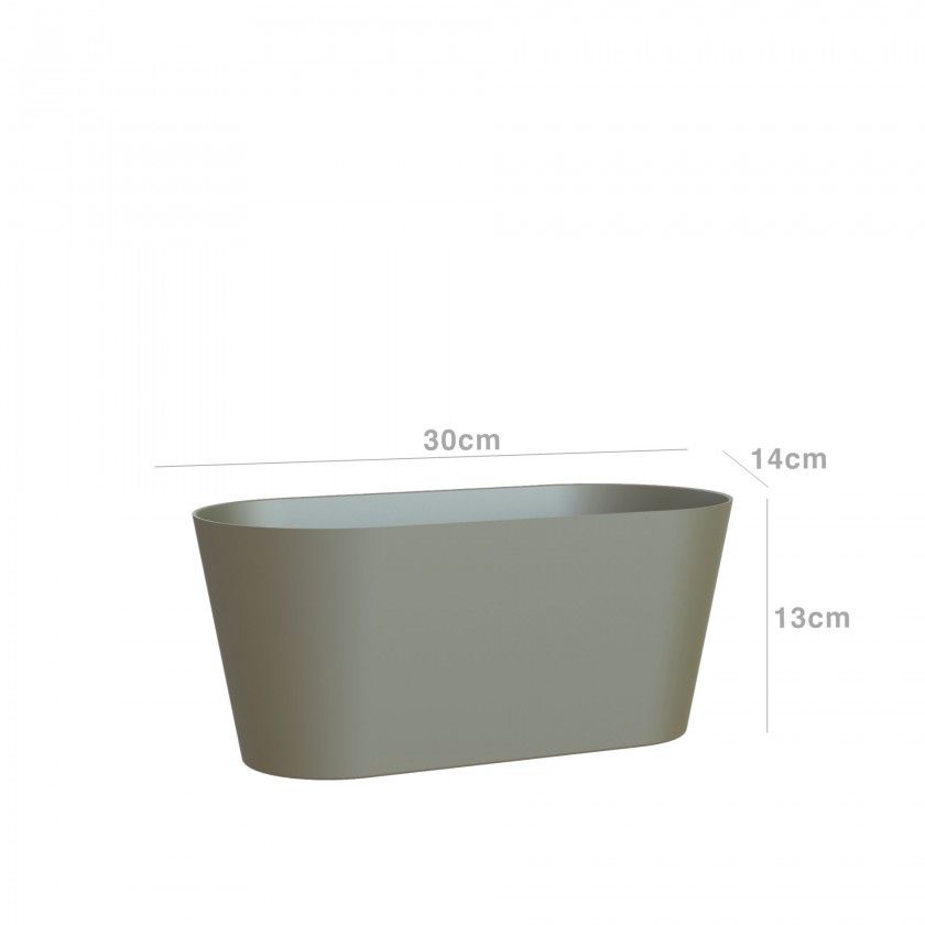 Floreira Porto 30X14.2X12.6cm 3.5L Verde Seco Floreira Porto 30X14.2X12.6cm 3.5L Verde Seco