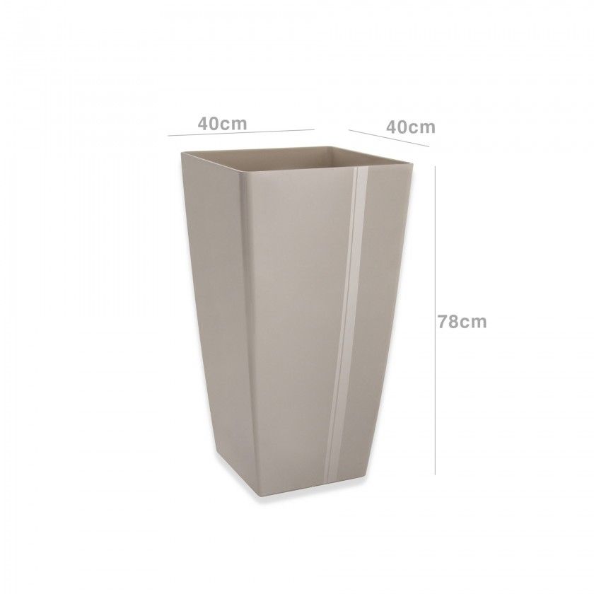 Vaso Pisa Sem Interior 40X40X78cm 90L Marfim