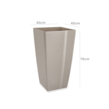 Vaso Pisa Sem Interior 40X40X78cm 90L Marfim