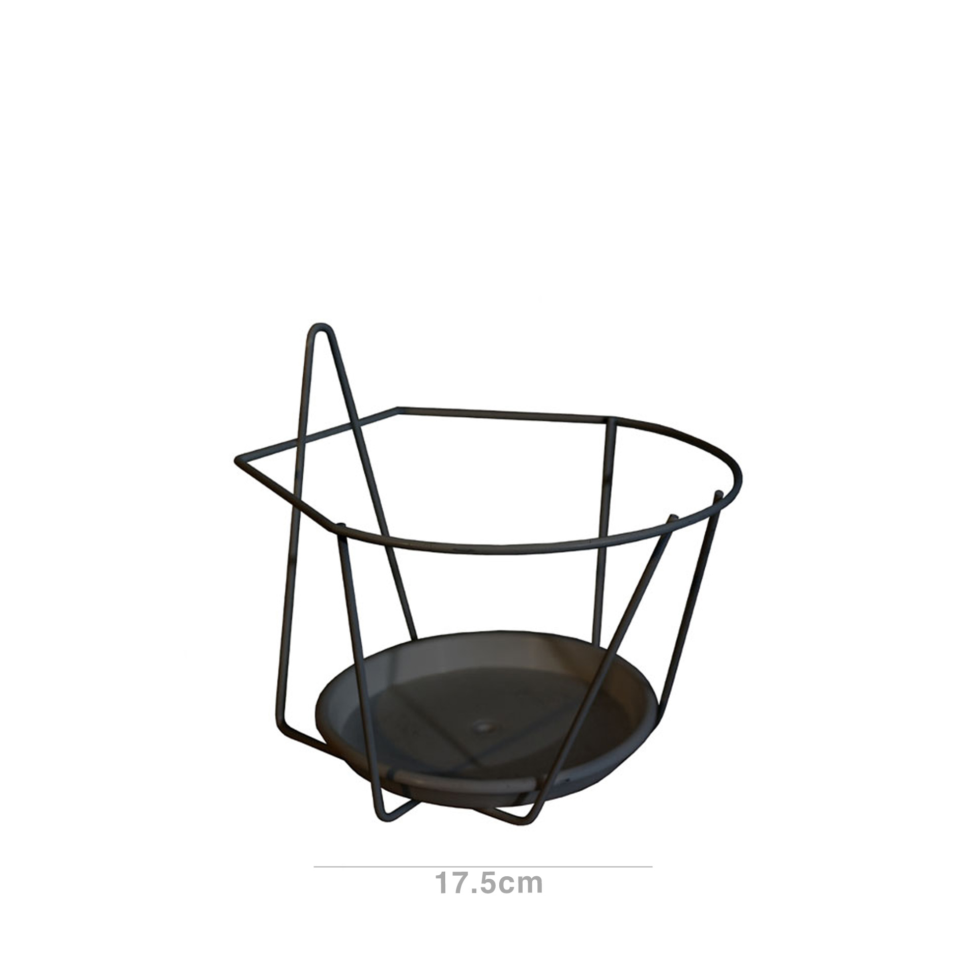 Suporte Parede Com Prato Ø17.5X17.5X17cm 5Kg Antracite