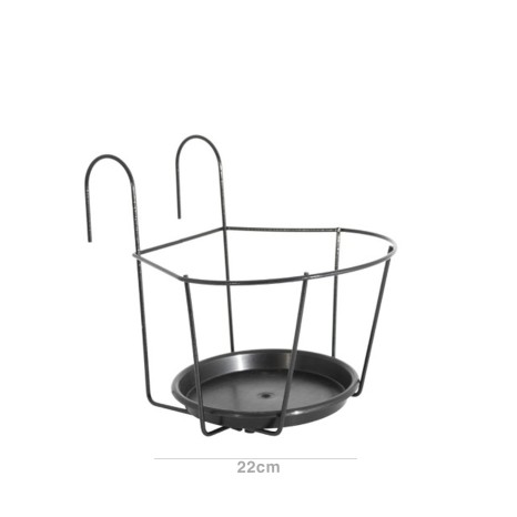 Suporte Varanda Com Prato �22X23cm 7Kg Antracite - Image product