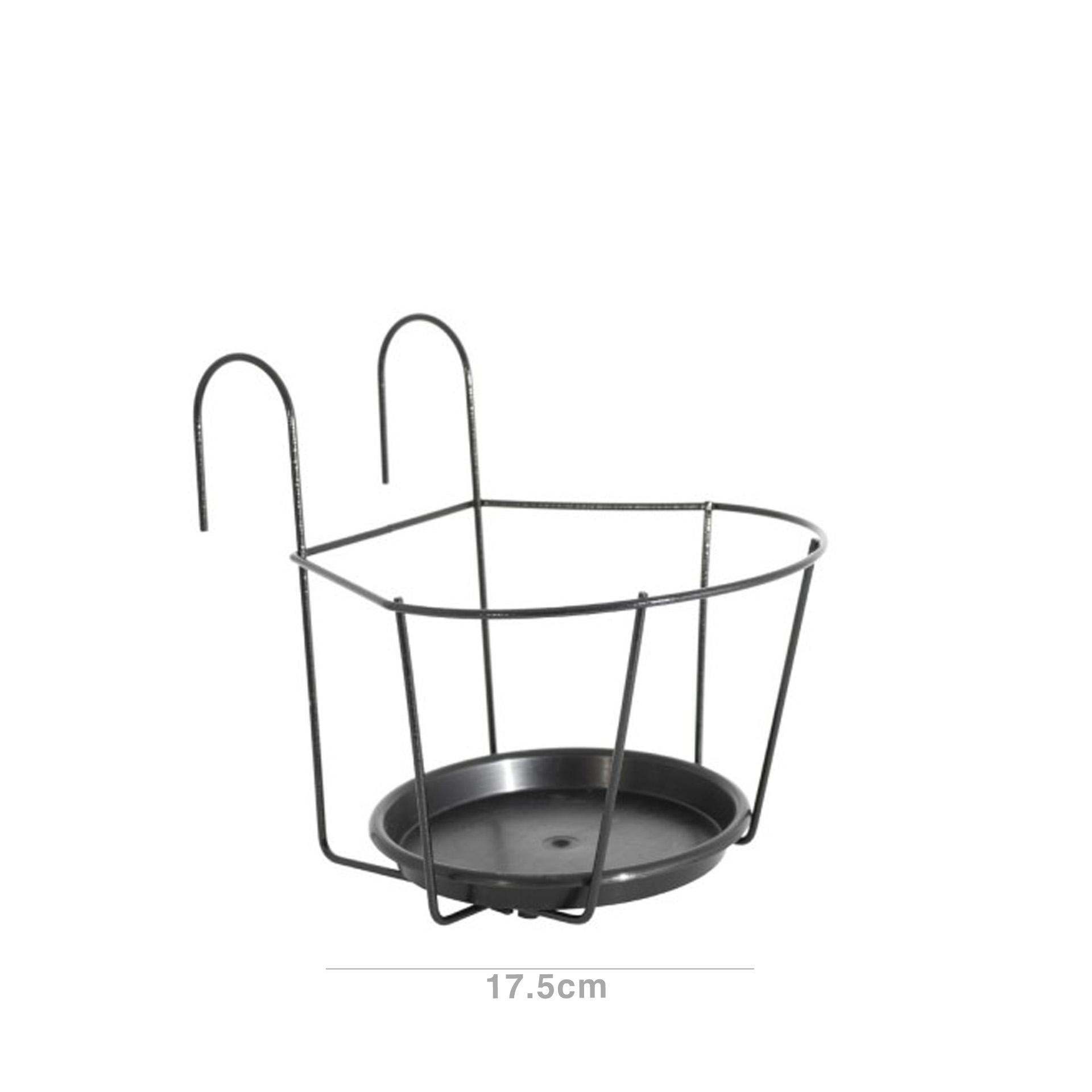 Suporte Varanda Com Prato Ø17.5X18cm 5Kg Antracite
