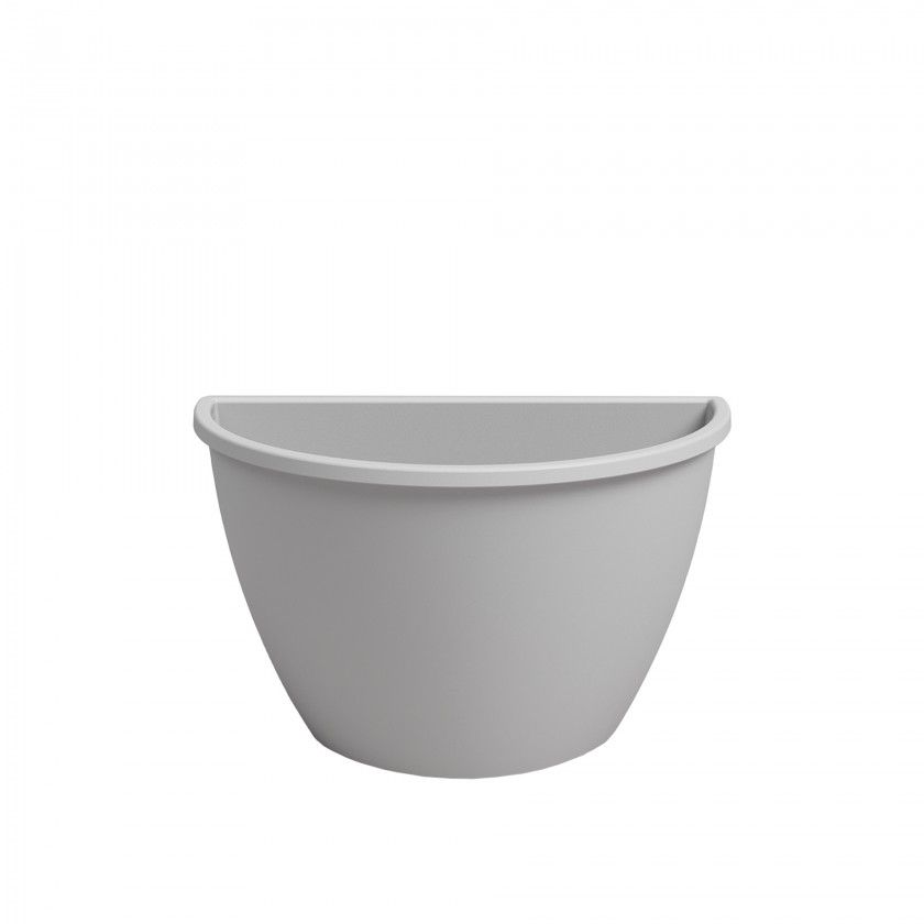 Vaso Algarve Parede 30.8X16.5X23.5cm 5.3L Cinza Claro