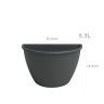 Vaso Algarve Parede 30.8X16.5X23.5cm 5.3L Antracite Vaso Algarve Parede 30.8X16.5X23.5cm 5.3L Antracite