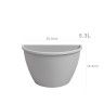 Vaso Algarve Parede 30.8X16.5X23.5cm 5.3L Cinza Claro Vaso Algarve Parede 30.8X16.5X23.5cm 5.3L Cinza Claro