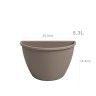 Vaso Algarve Parede 30.8X16.5X23.5cm 5.3L Tortora Mate Vaso Algarve Parede 30.8X16.5X23.5cm 5.3L Tortora Mate