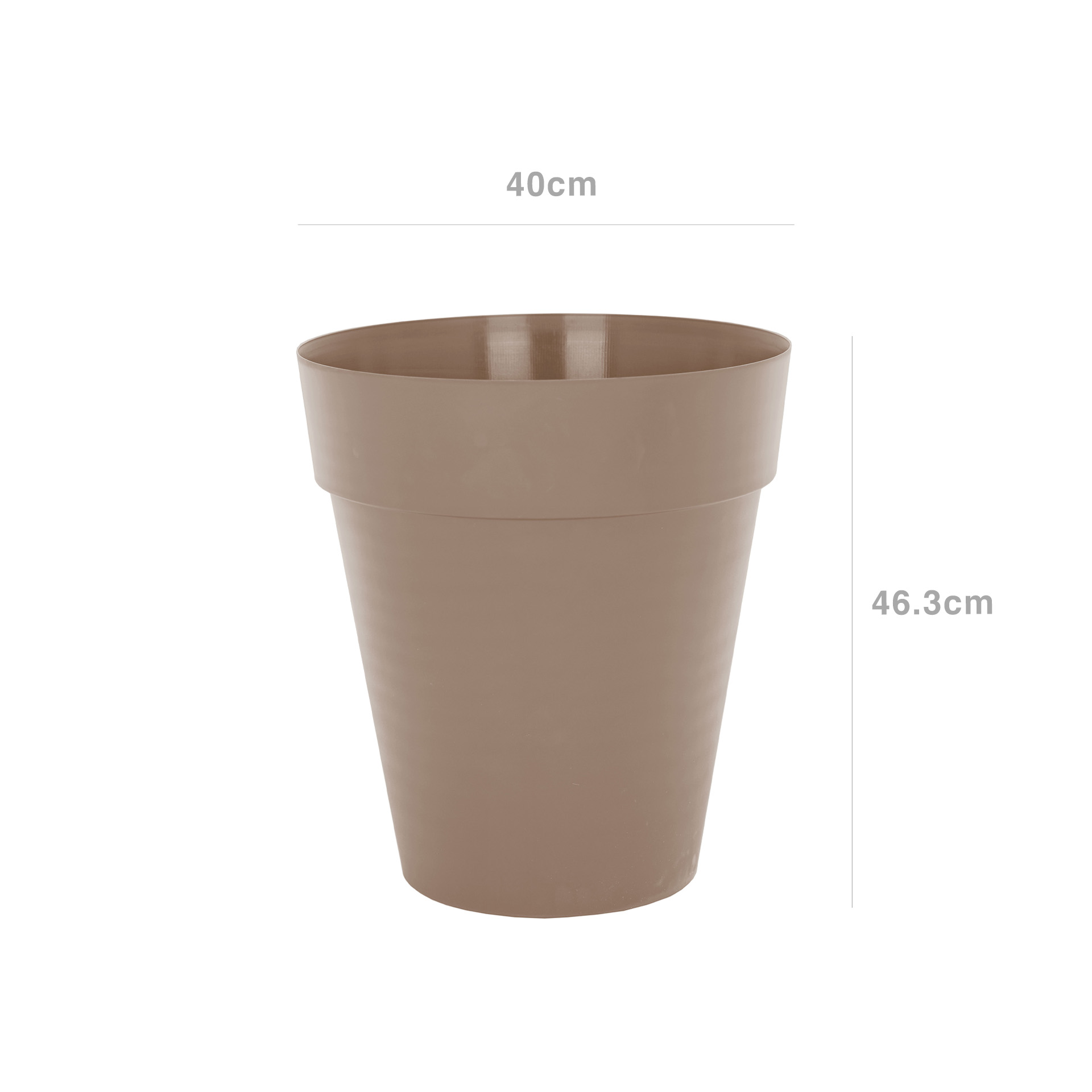 Vaso Capri Alto Ø40X46.3cm 38L Tortora