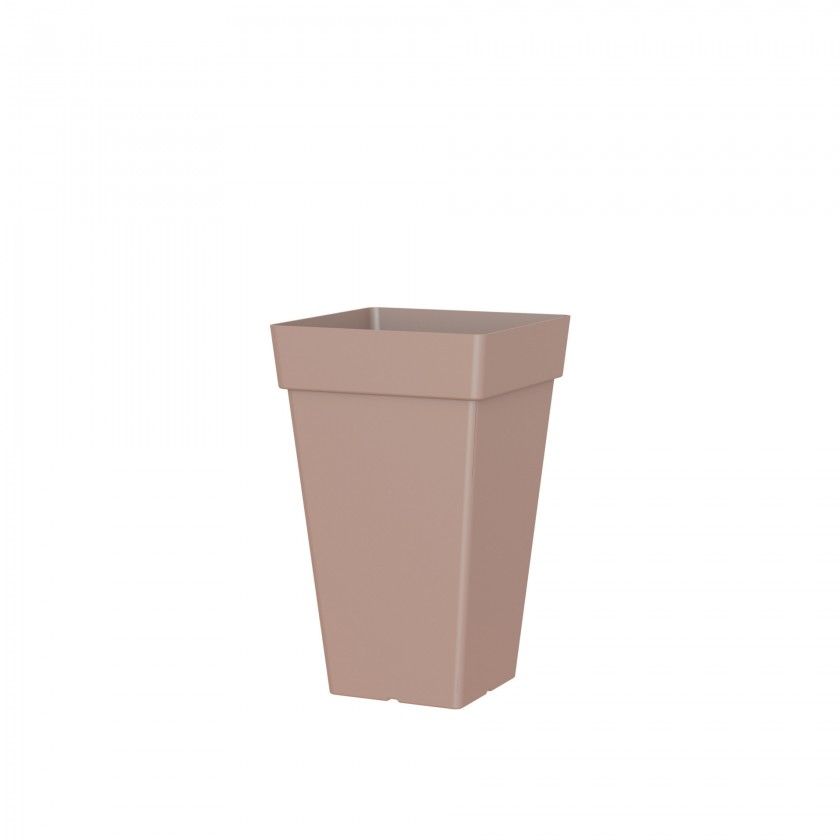 Vaso Capri Alto Quadrado 30L 30X30X49.5cm Tortora Mate