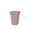 Vaso Capri Alto Quadrado 30L 30X30X49.5cm Tortora Mate