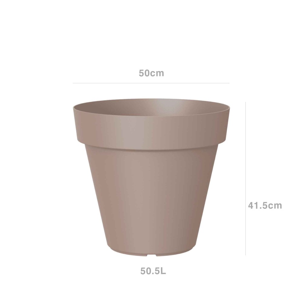 Vaso Capri Redondo Ø50X41.2cm 50.5L Tortora Mate