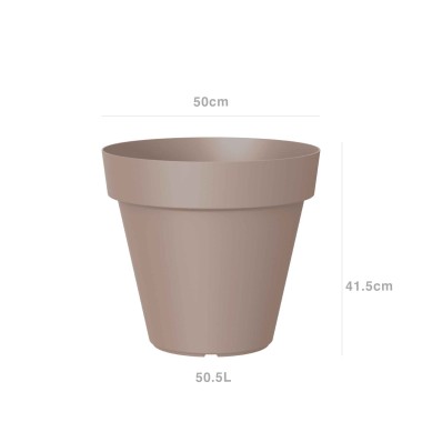 Vaso Capri Redondo Ø50X41.2cm 50.5L Tortora Mate