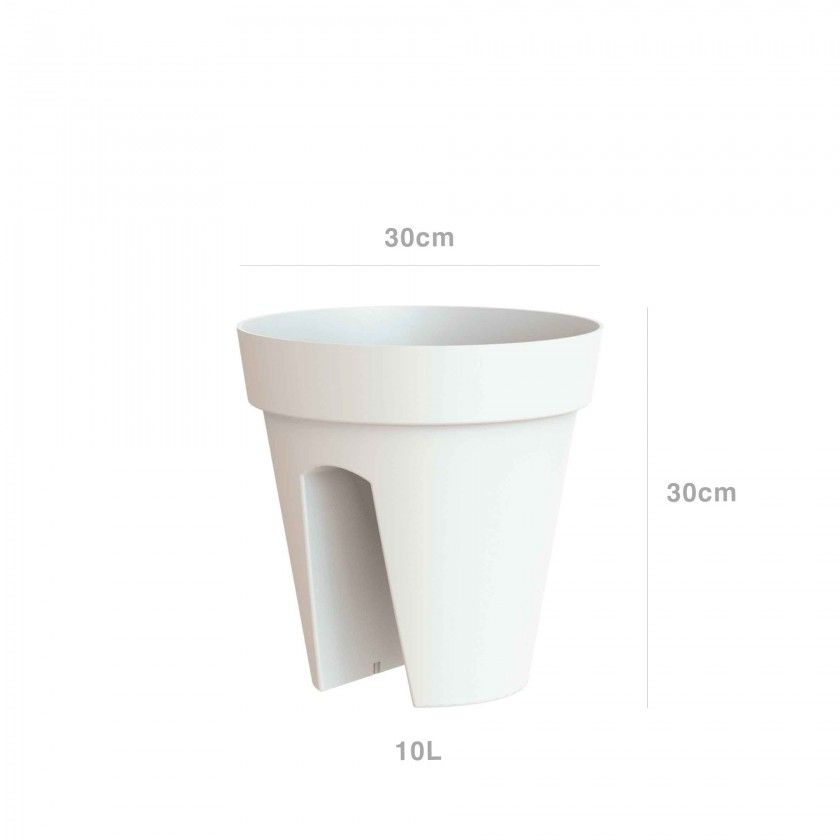 Vaso Capri Varanda 30X30cm 10L Branco