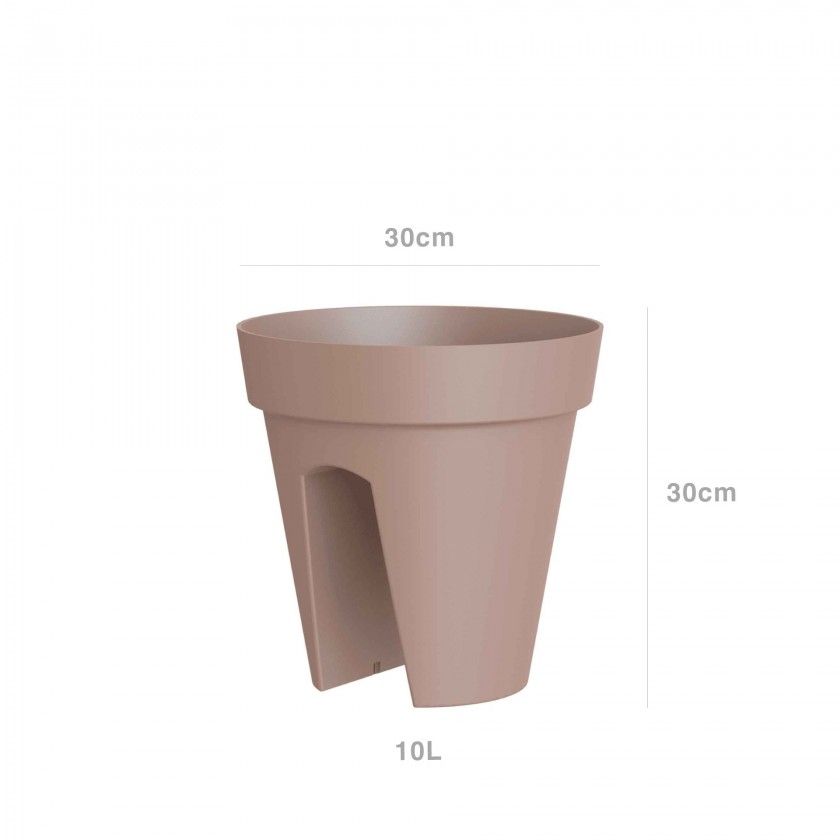 Vaso Capri Varanda 30X30cm 10L Tortora Mate