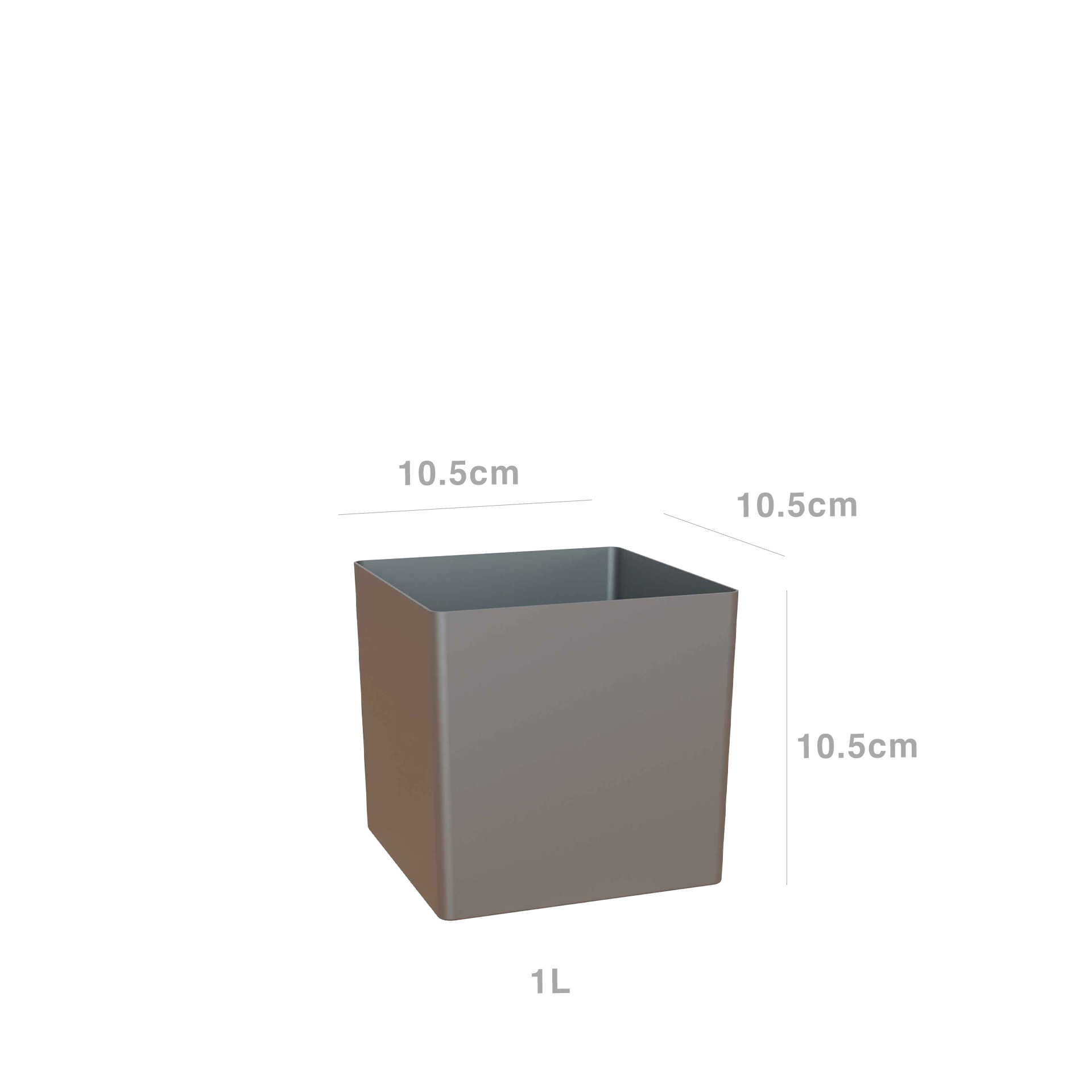 Vaso Oslo 10.5X10.5cm 1L Antracite