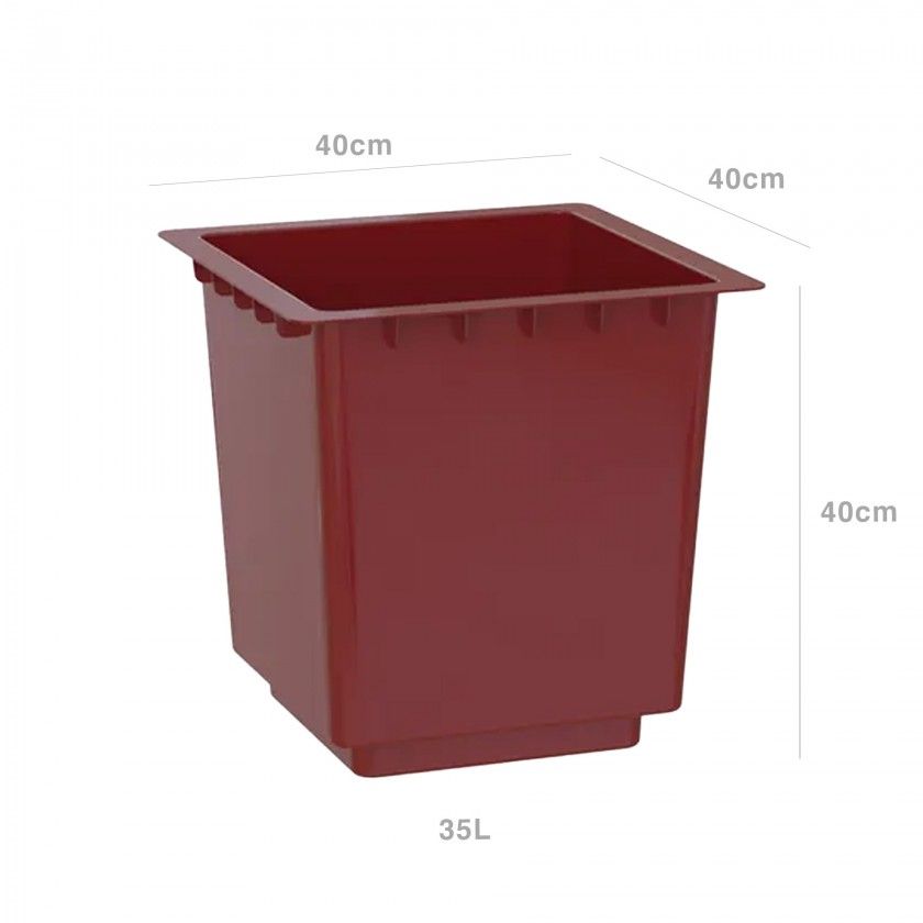 Interior Vaso Pisa 40X40X40cm 35L Vermelho Escuro