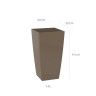 Vaso Pisa 22X22X41cm 14L Tortora Brilhante Vaso Pisa 22X22X41cm 14L Tortora Brilhante