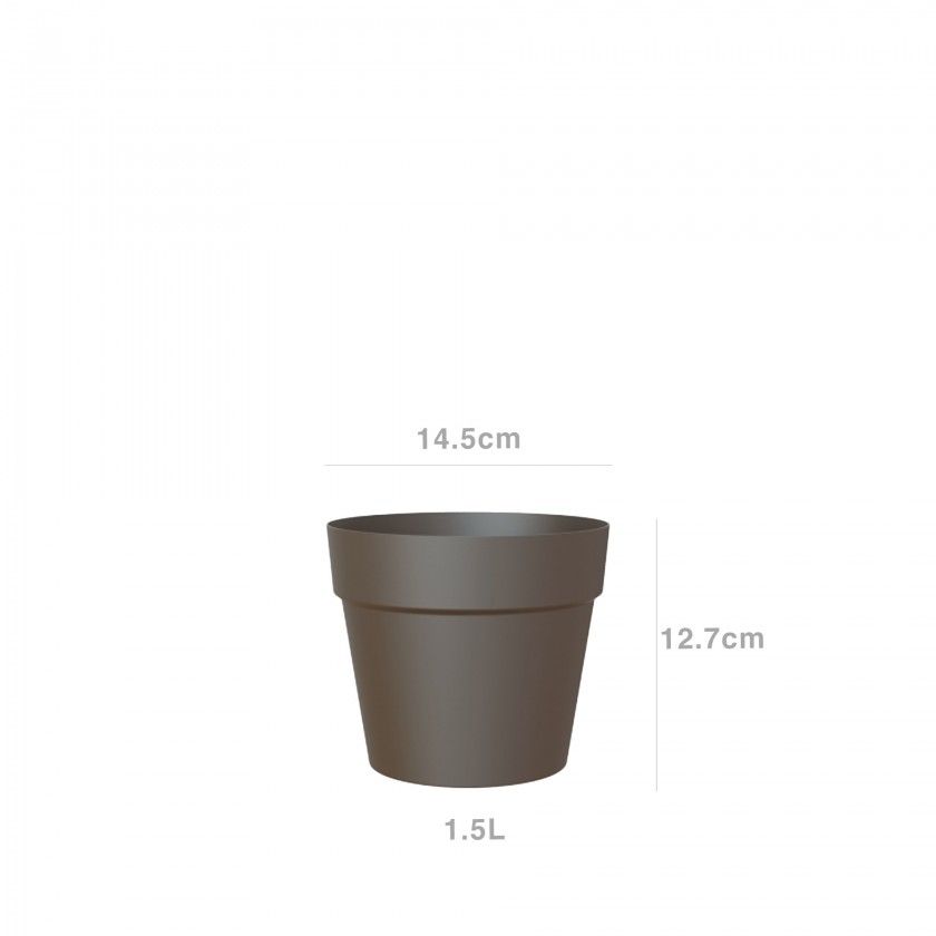 Vaso Recife 14.5X14.5X12.7cm 1.5L Antracite