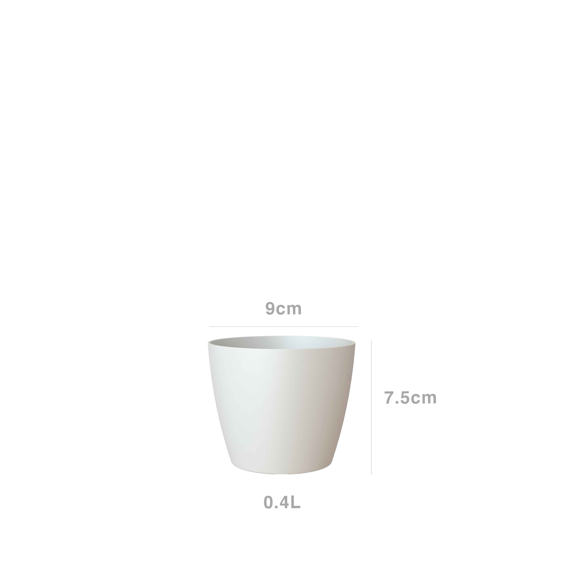 Vaso San Remo Mate Ø9X7.5cm 0.4L Branco