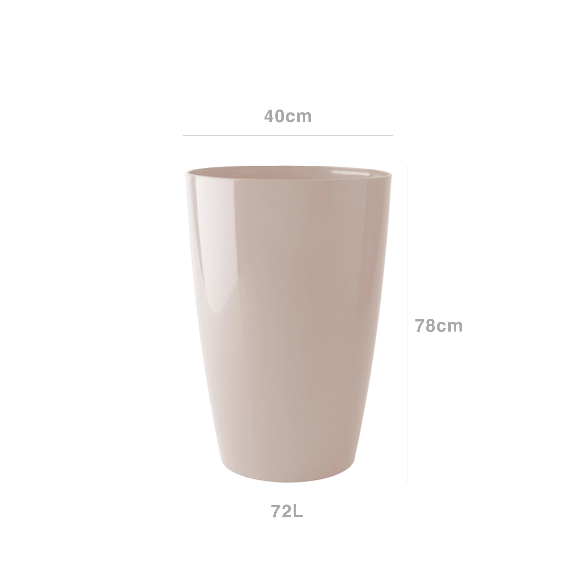 Vaso Santorini Ø40X78cm 72L Areia