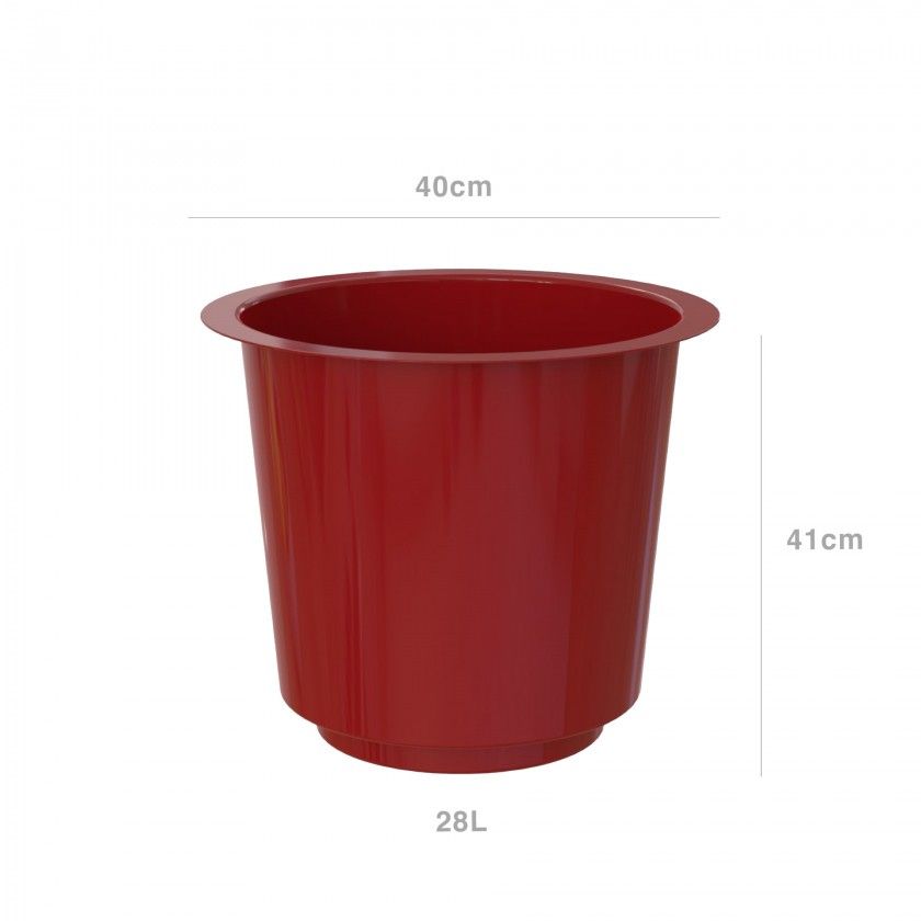 Interior Vaso Santorini Ø40X40cm 28L Vermelho Escuro Interior Vaso Santorini Ø40X40cm 28L Vermelho Escuro
