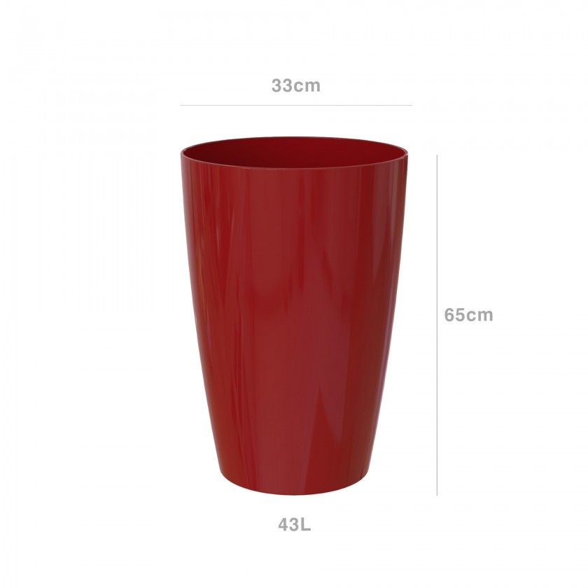 Vaso Santorini Ø33X65cm 43L Vermelho Escuro Vaso Santorini Ø33X65cm 43L Vermelho Escuro