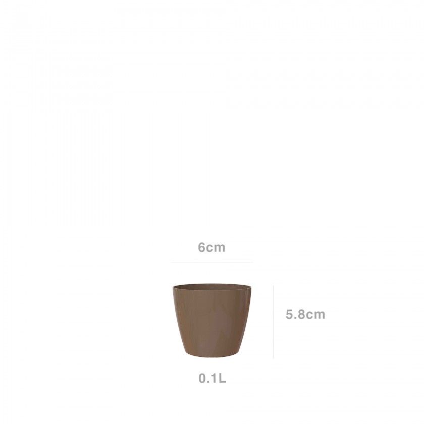 Vaso San Remo Ø6X5.8cm 0.1L Tortora Brilhante Vaso San Remo Ø6X5.8cm 0.1L Tortora Brilhante