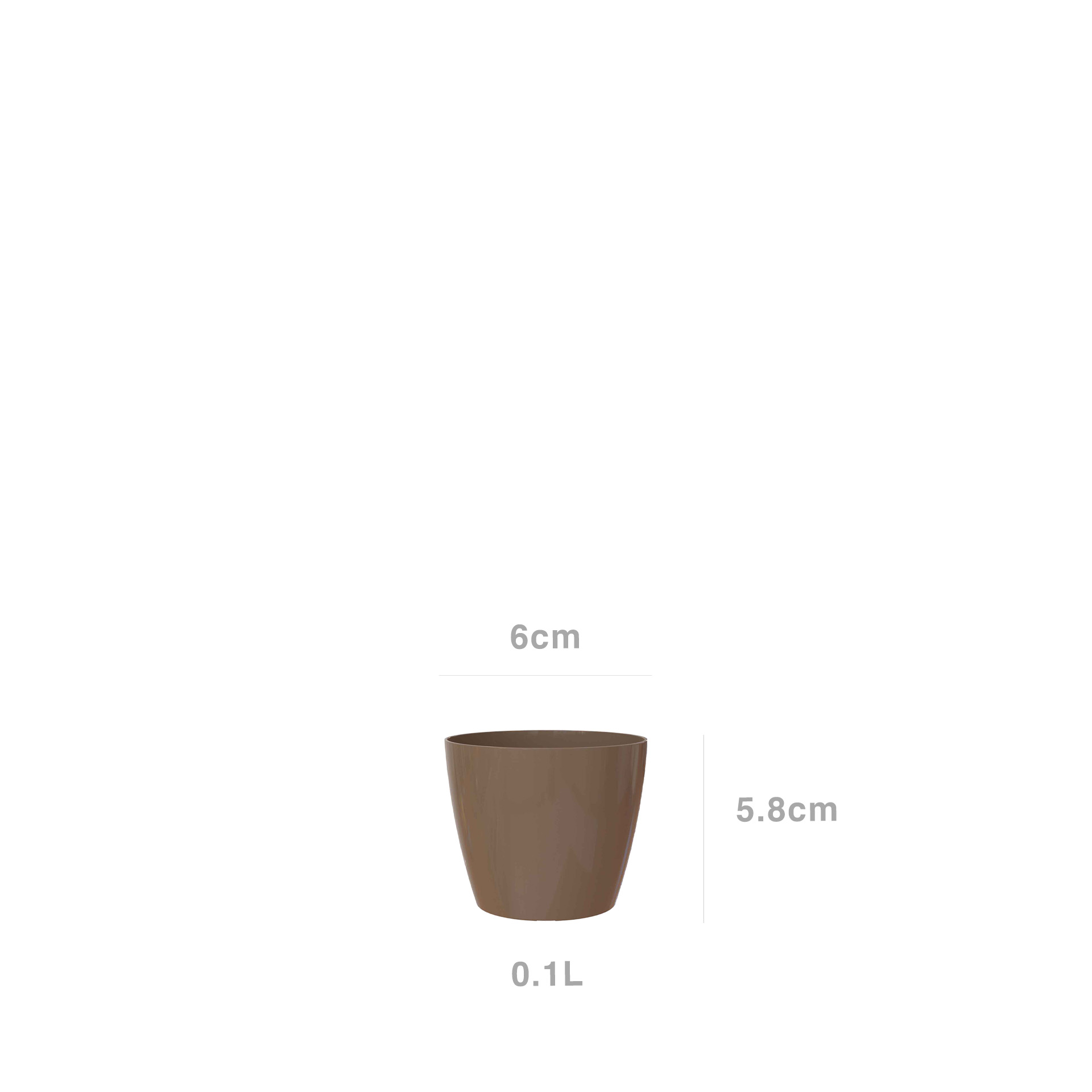 Vaso San Remo Ø6X5.8cm 0.1L Tortora Brilhante