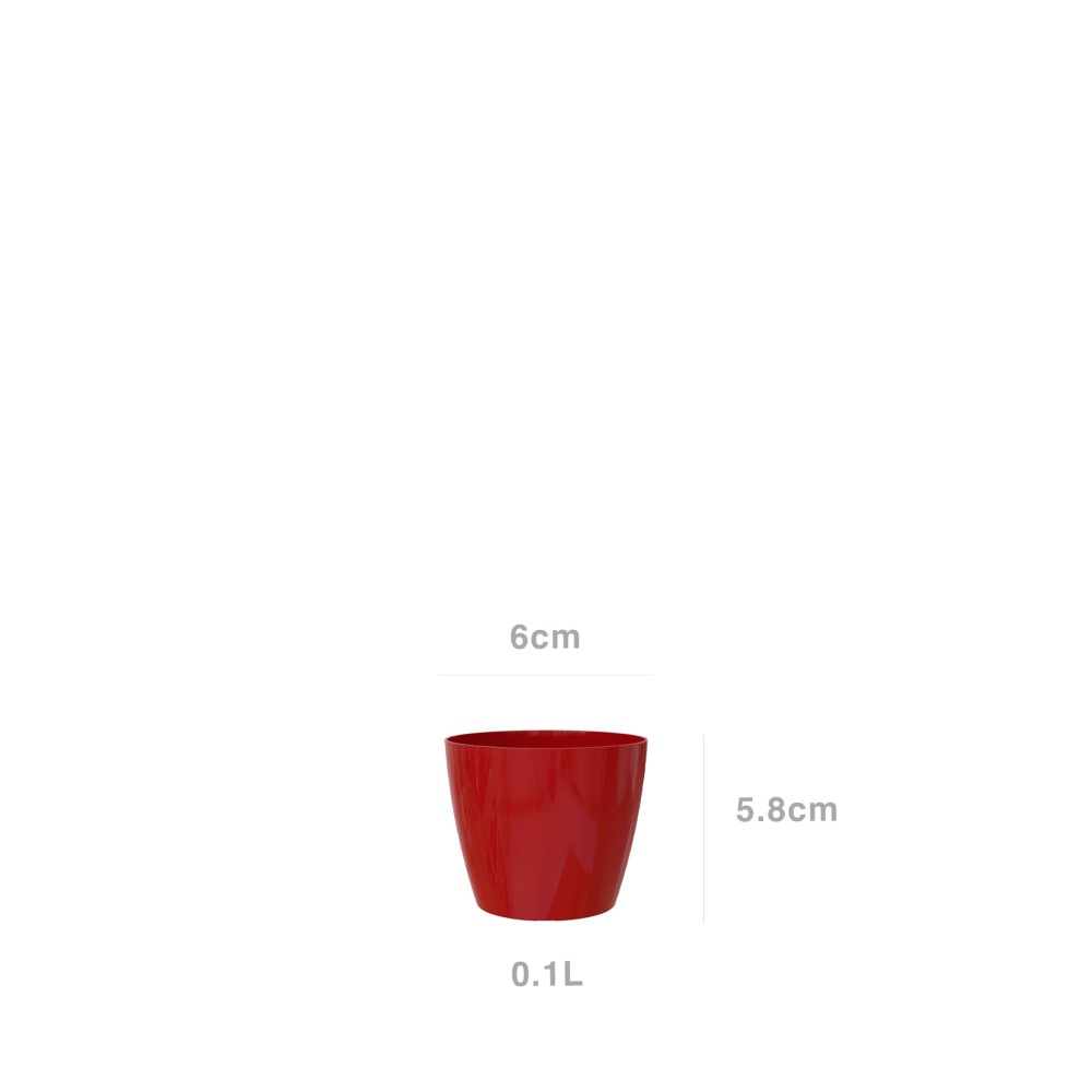 Vaso San Remo Ø6X5.8cm 0.1L Vermelho Escuro