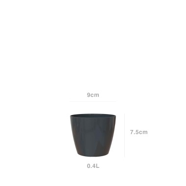 Vaso San Remo �9X7.5cm 0.4L Antracite