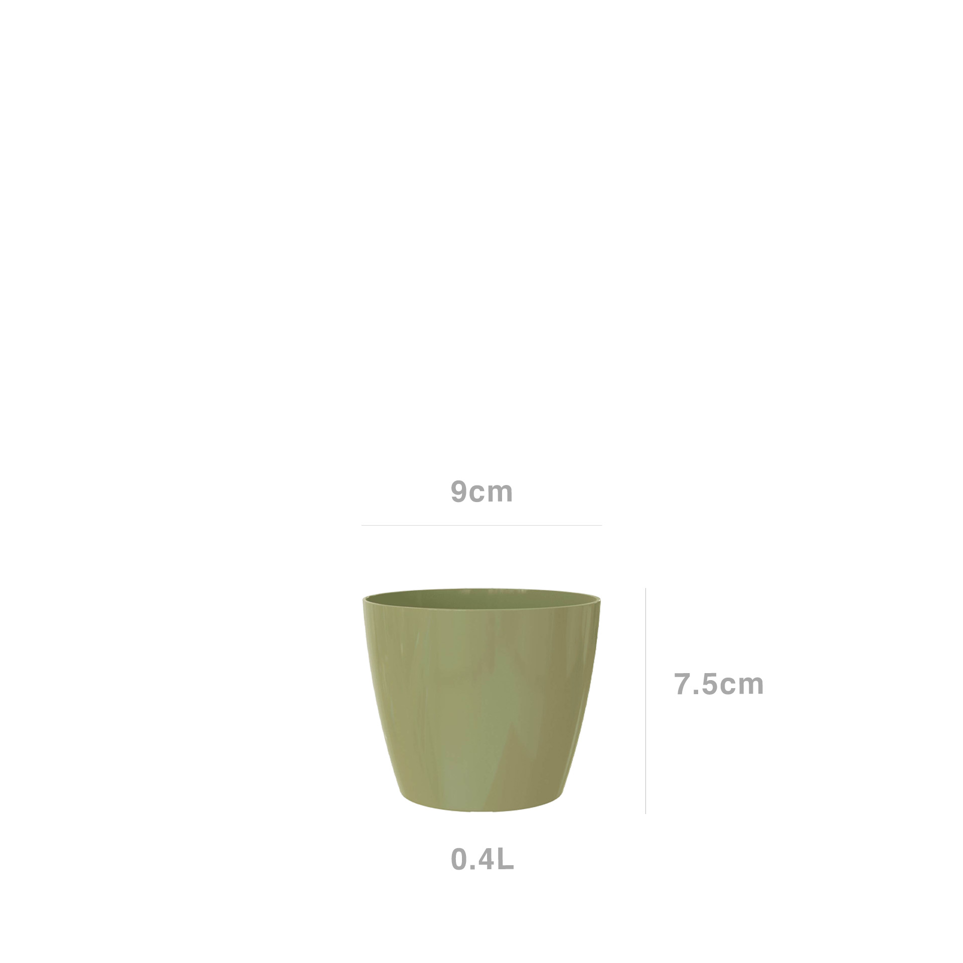 Vaso San Remo Ø9X7.5cm 0.4L Verde Eucalipto