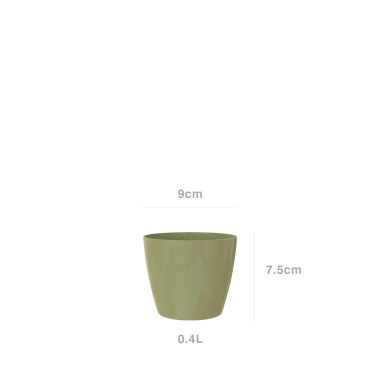 Vaso San Remo Ø9X7.5cm 0.4L Verde Eucalipto