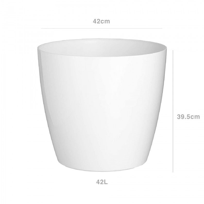 Vaso San Remo Com Rodas 42X39.5cm 42.3L Branco