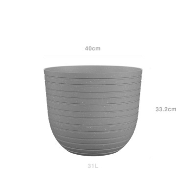 Vaso Havana Horizon �40X33.2cm 31L Cinza Calc�rio