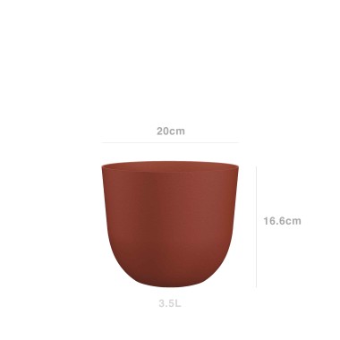 Vaso Havana Natural �20X16.6cm 3.5L Castanho Terracota