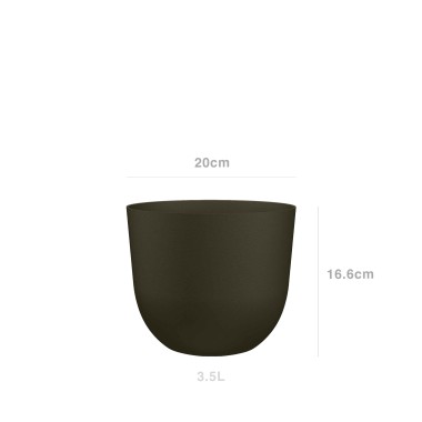 Vaso Havana Natural Ø20X16.6cm 3.5L Verde Musgo