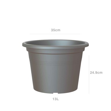 Vaso Venezia Cilindro �35X24.9cm 13L Antracite