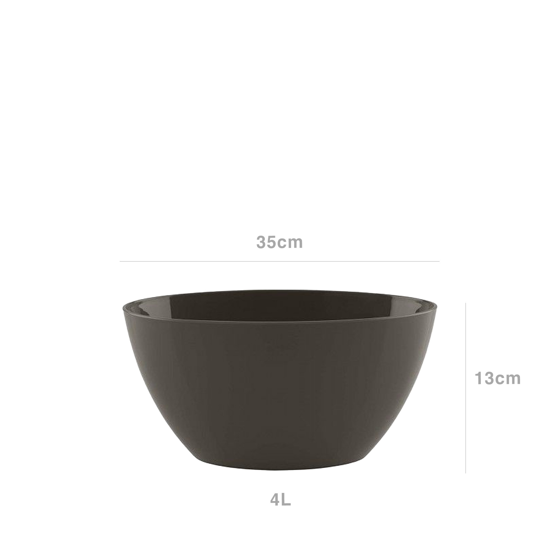 Floreira Bahia 35X17X13cm 4L Tortora Mate