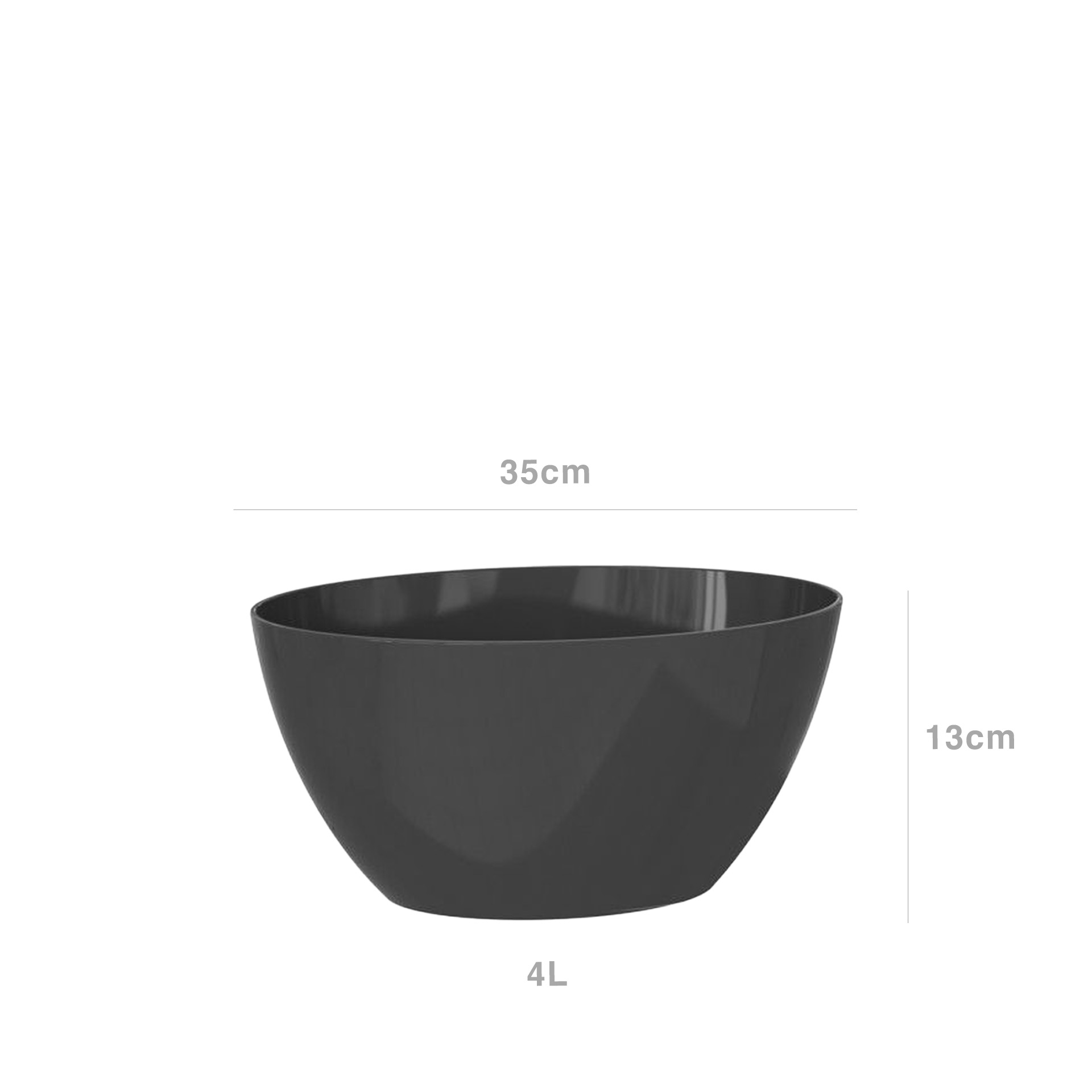 Floreira Bahia 35X17X13cm 4L Antracite