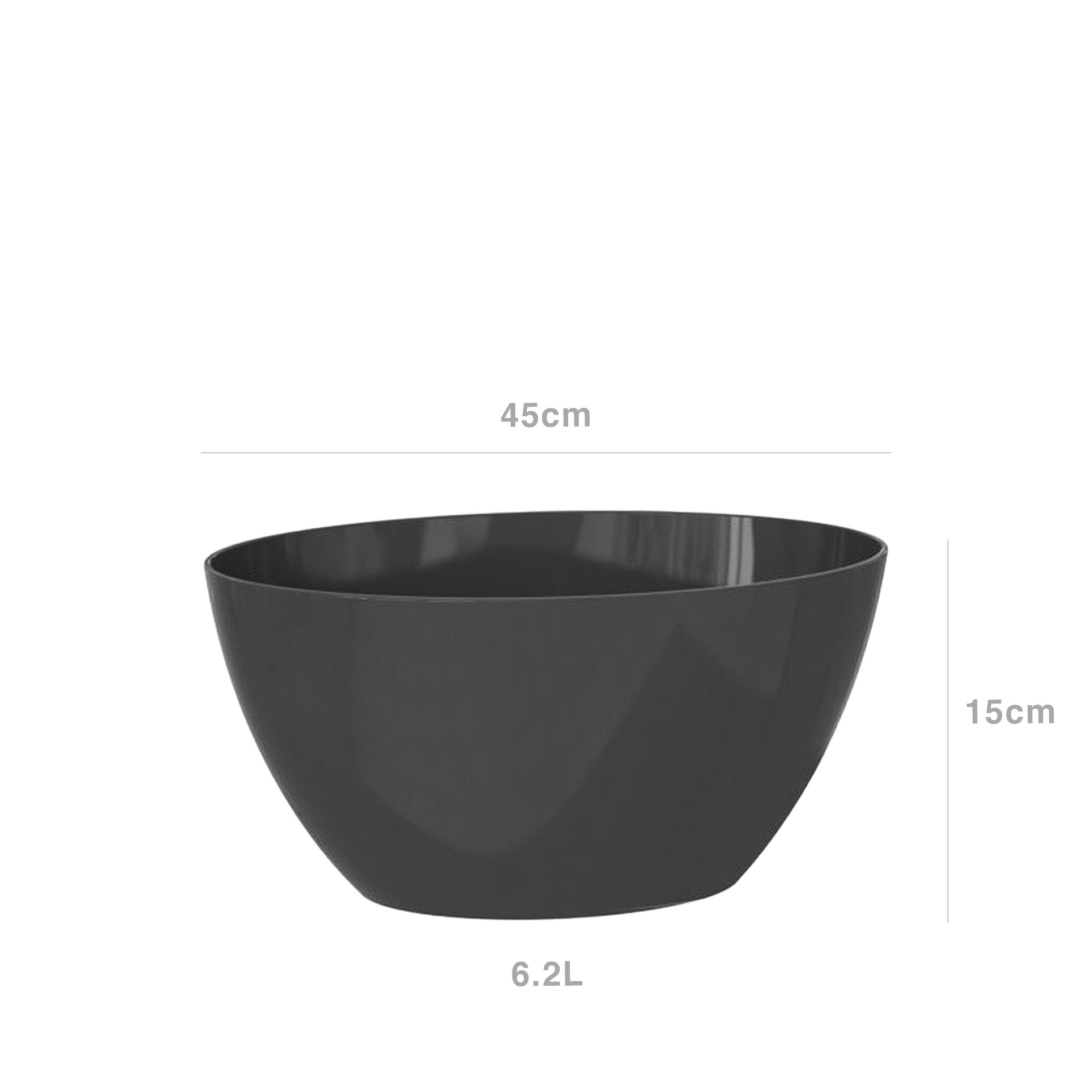 Floreira Bahia 45X17X15cm 6.2L Antracite