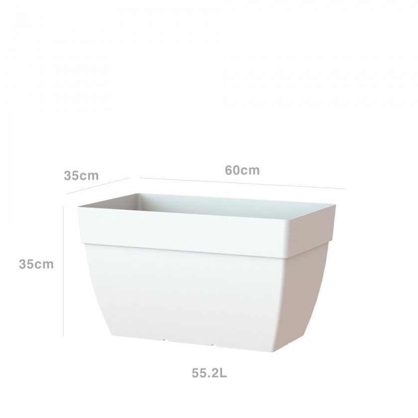 Floreira Capri Xl 60X35X35cm 55.2L Branco