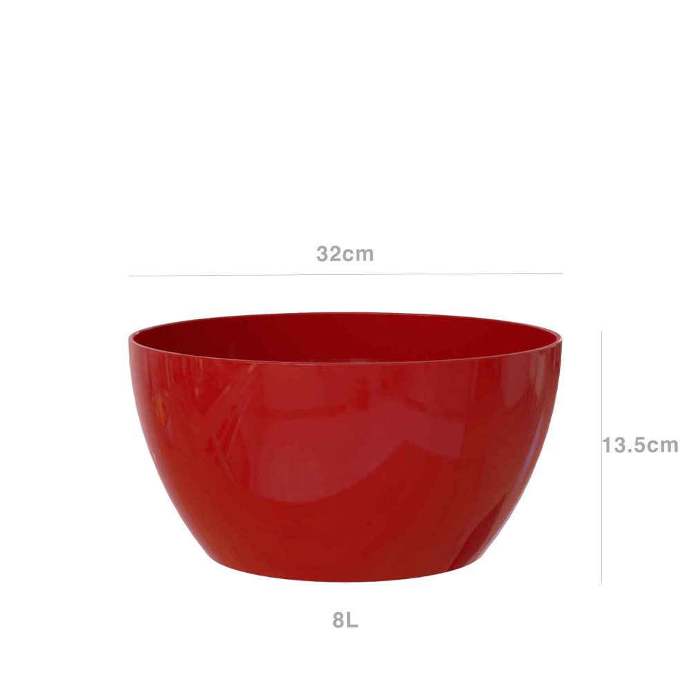 Floreira San Remo Ø32X13.5cm 8L Vermelho