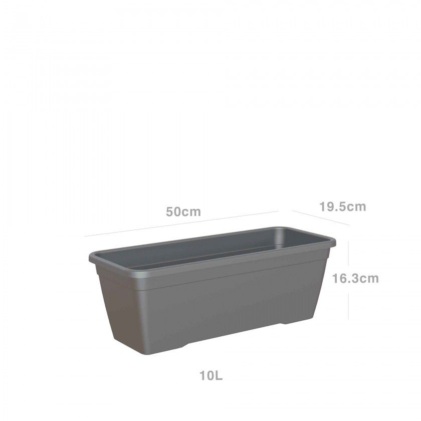 Floreira Venezia 50X19.5X16.3cm 10L Antracite