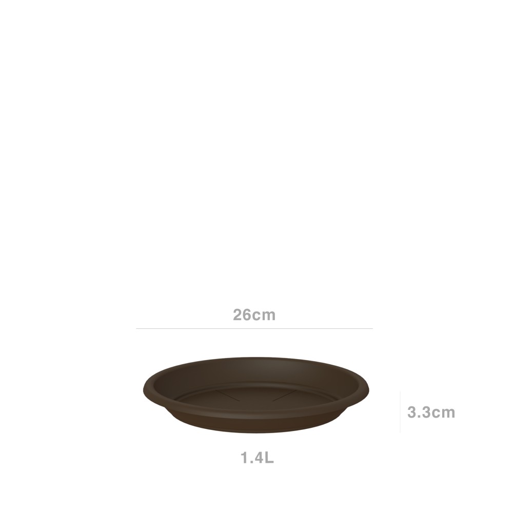 Prato Venezia Redondo 26cm Para Vaso 30cm Bronze