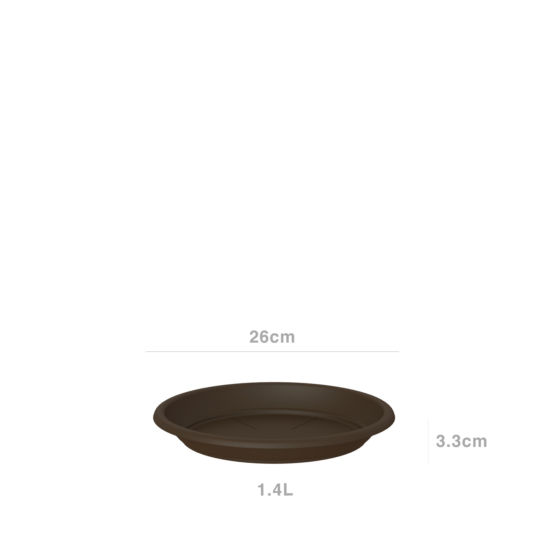 Prato Venezia Redondo 26cm Para Vaso 30cm Bronze