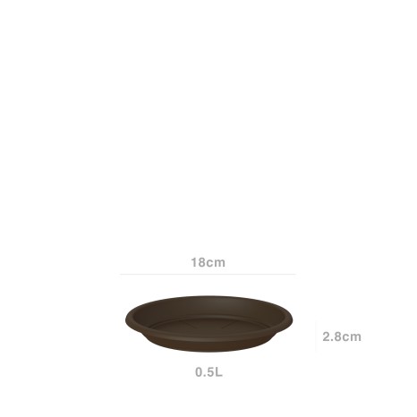 Prato Venezia Redondo 18cm Para Vaso 20cm Bronze - Image product