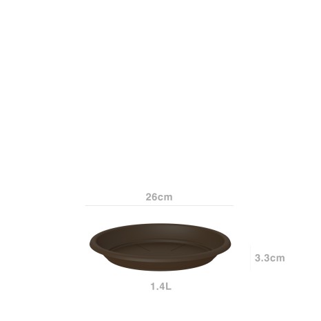 Prato Venezia Redondo 26cm Para Vaso 30cm Bronze - Image product