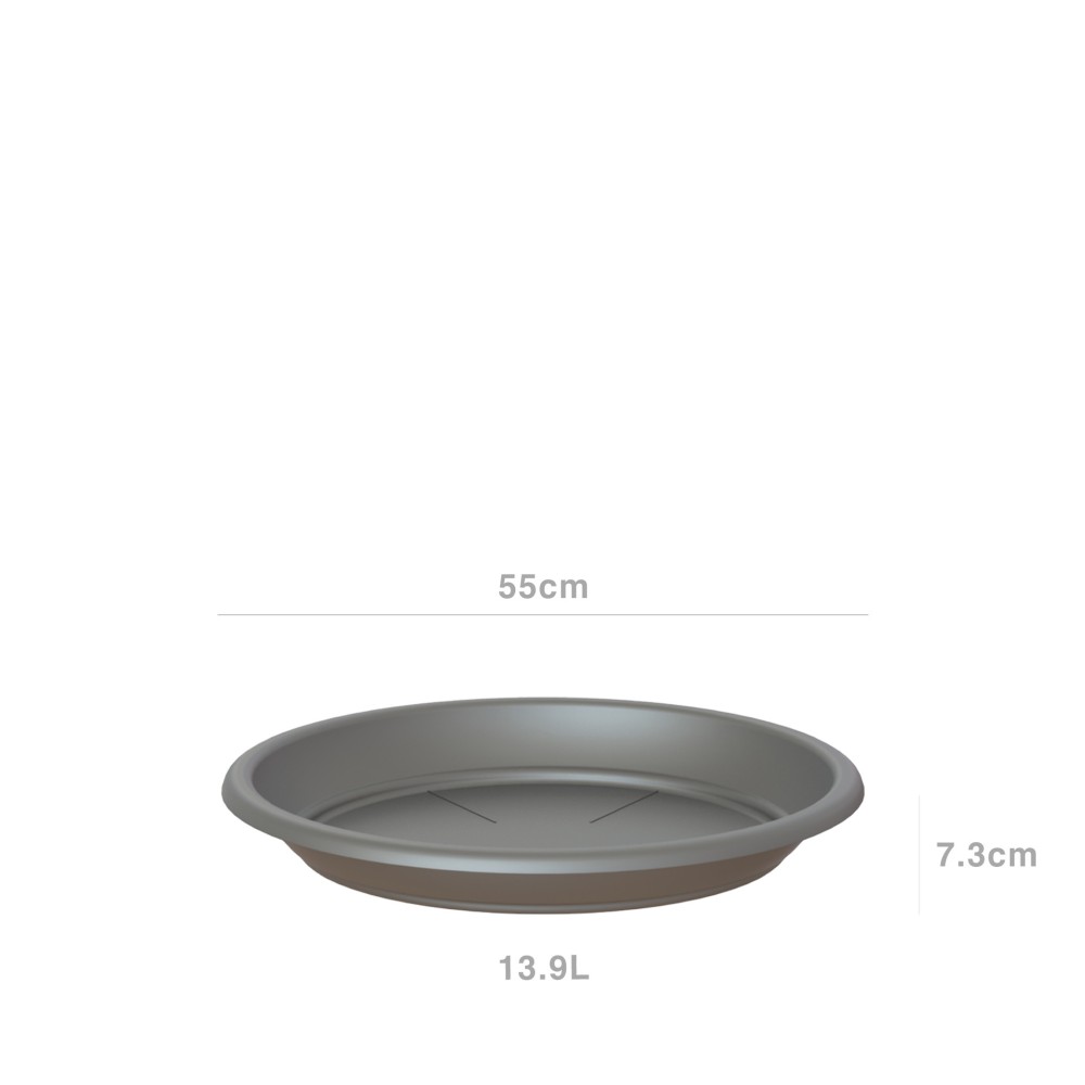 Prato Venezia Redondo 55cm Para Vaso 60cm Antracite