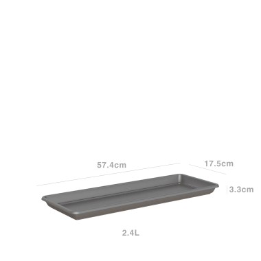 Prato Venezia Retangular 57.4X17.5X3.3cm Antracite